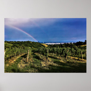 Poster Arc-en-ciel viticole de Vienne
