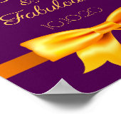 Poster Arc en or violet 50 fabuleux anniversaire (Coin)