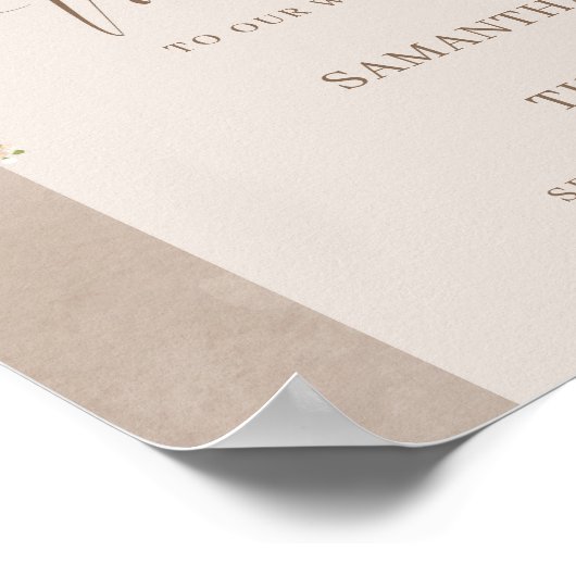 Poster Arc fleur sauvage en ivoire neutre tendance