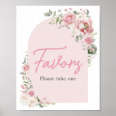 Poster Arc floral bébé en Fleur Baby shower Faveurs (Devant)