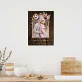 Poster Arc Floral en Bois Rustique Accueil Mariage photo (Cuisine)