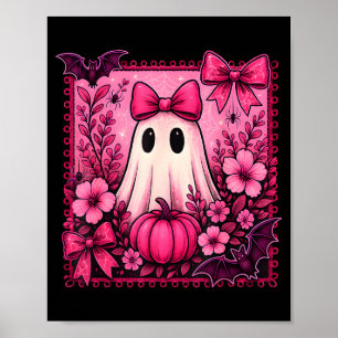Poster Arc Halloween Coquette Mignon Fantôme Floral Fille