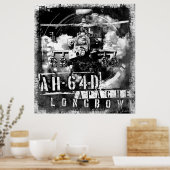 Poster Arc long Apache AH-64D (Cuisine)
