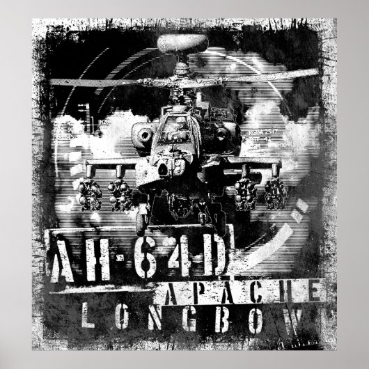 Poster Arc long Apache AH-64D (Devant)