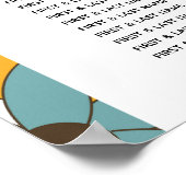 Poster Arc Mariage des années 60's 70 Arch (Coin)