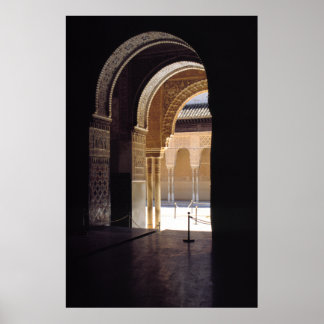 Poster Arc mauresque, L'Alhambra,