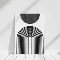 Arc minimaliste noir et blanc et cercle Abstrait