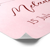 Poster Arc rose avec rose accueil personnalisé (Coin)