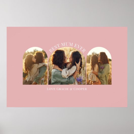 Poster Arc rose ceinture élégante multi photo meilleure m (Devant)