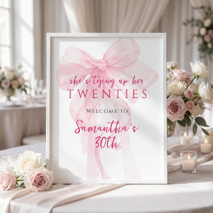 Poster Arc rose nouant sa vingtaine, bienvenue pour son 3