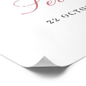 Poster Arc Rouge Rose Doux 16 Anniversaire (Coin)