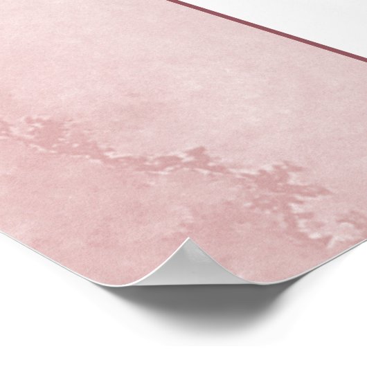 Poster Arc rustique rousse bordeaux or mariage accueil (Coin)