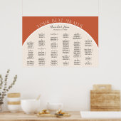 Poster Arc simple moderne Terracotta alphabétique (Cuisine)