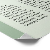 Poster Arc vert sauge moderne boho rousse printemps fleur (Coin)