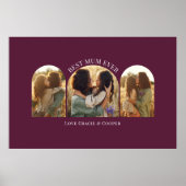 Poster Arc violet élégant multi photo meilleure maman (Devant)