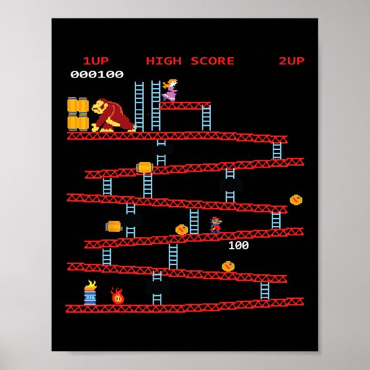 Poster Arcade de jeux Console de jeu vidéo rétro Jeux vid (Devant)