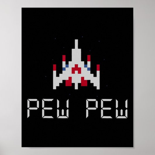 Poster Arcade Retro Video Game Ship 1 (Devant)