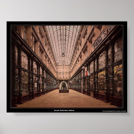 Poster Arcade, Rotterdam, Hollande (Devant)