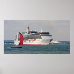 Poster Arcadie de bateau de croisière de P&O quittant