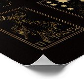 Poster Arcanes Majeurs du Tarot - Avec la Lune (Coin)