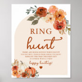 Poster Arch Fall Boho Citrouille Ring Chasse Fête des mar (Devant)