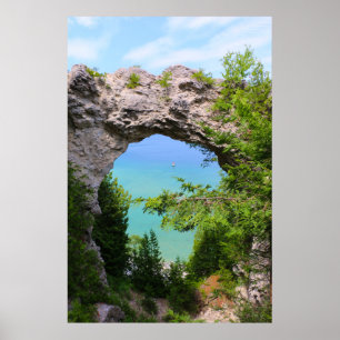 Poster Arch Rock Île Mackinac