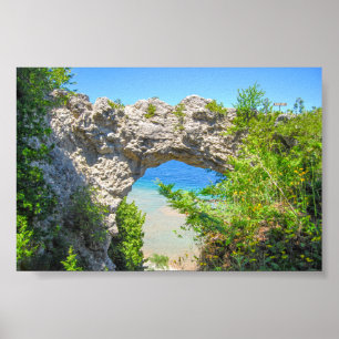 Poster Arch Rock sur l'île Mackinac, Michigan