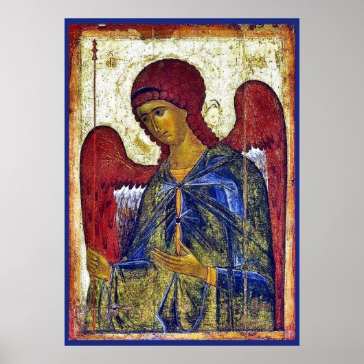Poster Archange Gabriel Art byzantin primitif chrétien (Devant)