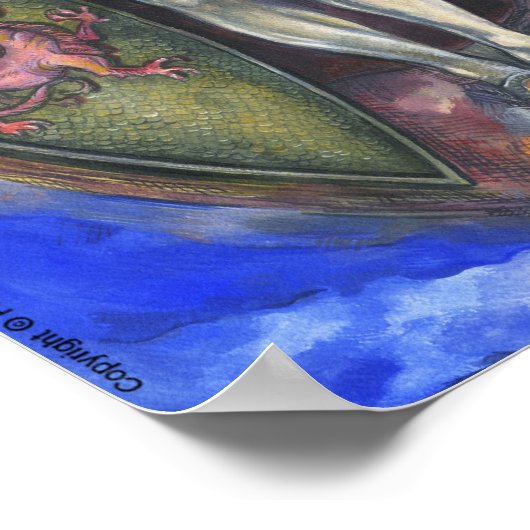 Poster "Archange Michael" 28" x 20" (Coin)