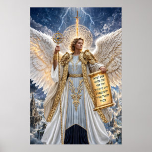 Poster Archange Uriel : Gardien Céleste de Lumière