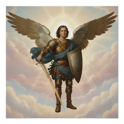 Poster Archangel Michael Painting Angel Michael  (Devant)