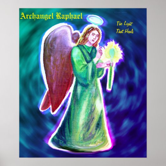 Poster Archangel Raphael (16" x 12") (Devant)