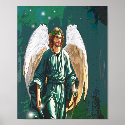 Poster Archangel Raphael Angel of Healing Wall Art Print (Devant)