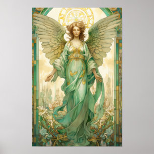 Poster Archangel Raphael dans les couleurs pastel - Art N