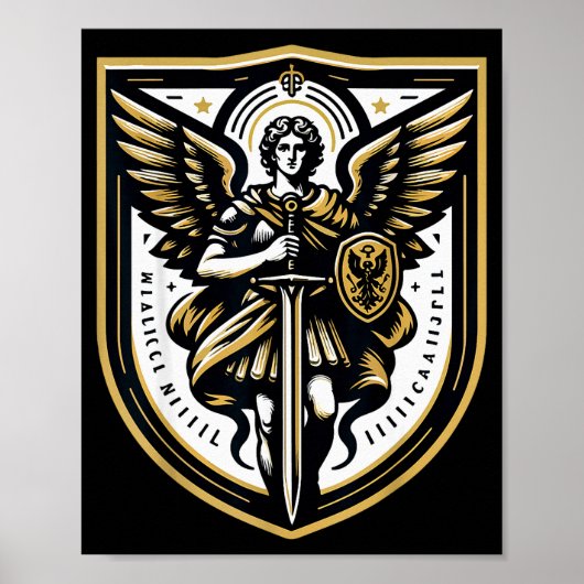 Poster Archangel St Michael Christian (Devant)