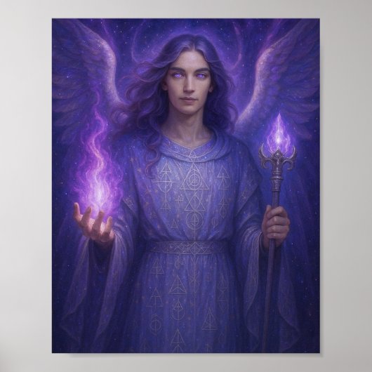 Poster Archangel Zadkiel - Gardien de la flamme violette (Devant)