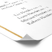 Poster Arche Alphabétique Or Trouvez Votre Plan De Siège (Coin)