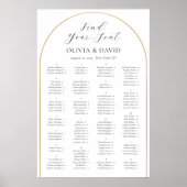 Poster Arche Alphabétique Or Trouvez Votre Plan De Siège (Devant)