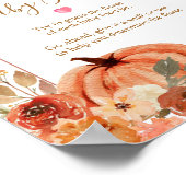 Poster Arche bohème Baby Shower Citrouille Devine la nour (Coin)