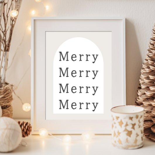 Poster Arche Boho moderne Beige Merry Merry Mur Art Print