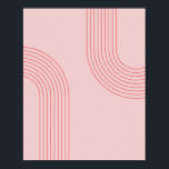 Poster Arche Boho Vintage rose et rouge arc-en-ciel 3<br><div class="desc">Boho Mid Century moderne Vintage Line Arc arc en ciel rose et rouge 3</div>