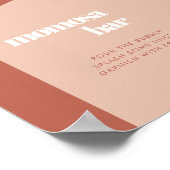 Poster Arche chic pêche en terre cuite Momosa signe barre (Coin)