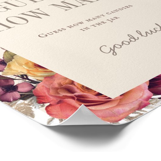 Poster Arche D'Arc De Serre D'Automne Tan Baby shower Dev (Coin)