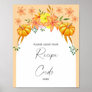Poster Arche d'automne - Votre carte de recette ici