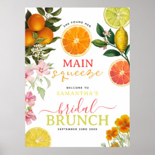Poster Arche de brunch de douche de mariée florale de cit