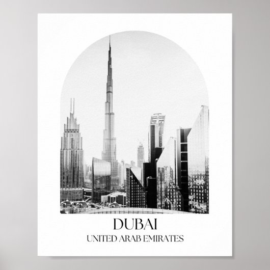 Poster Arche de Dubaï Émirats Arabes Unis Imprimer (Devant)