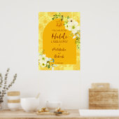 Poster Arche de fleurs jaunes Signal d'accueil haldi (Cuisine)