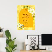 Poster Arche de fleurs jaunes Signal d'accueil haldi (Bureau à domicile)