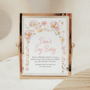 Poster Arche de fleurs sauvages Bébé en fleurs Ne dites p