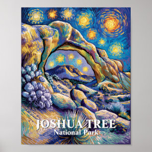 Poster Arche de Joshua Tree Rock Star Nuit Colorée Person